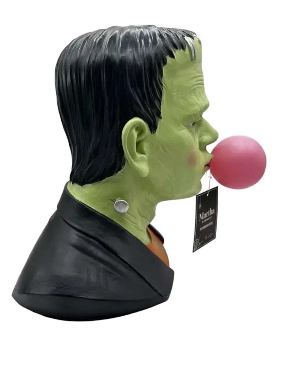 Martha Stewart LED Frankenstein Blowing Bubble Bust Spooky Halloween Decor NEW - Picture 3 of 5